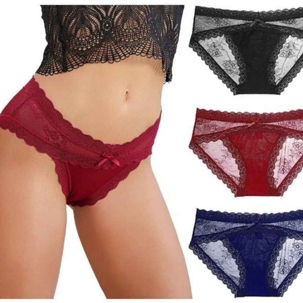 Set of 3 NEW Women's Size Medium Lacy, Sexy Hipster Panties 💋